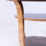 Walnut art-deco side table
