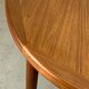 Round extending dining table in teak by Velje 1960s Denmark
