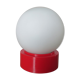Plastic lamp red opaline ball white 80s 90 era Memphis