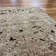 Unique aztec design muted handmade old rug