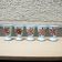5 antique earthenware mazagrans with hand-painted floral decoration