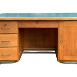 1950s schoolmaster's desk in solid oak