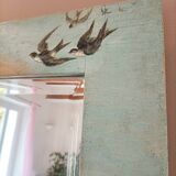 Wood paint on beveled mirror