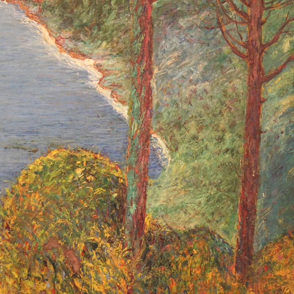 Italian landscape signed painting 20th century