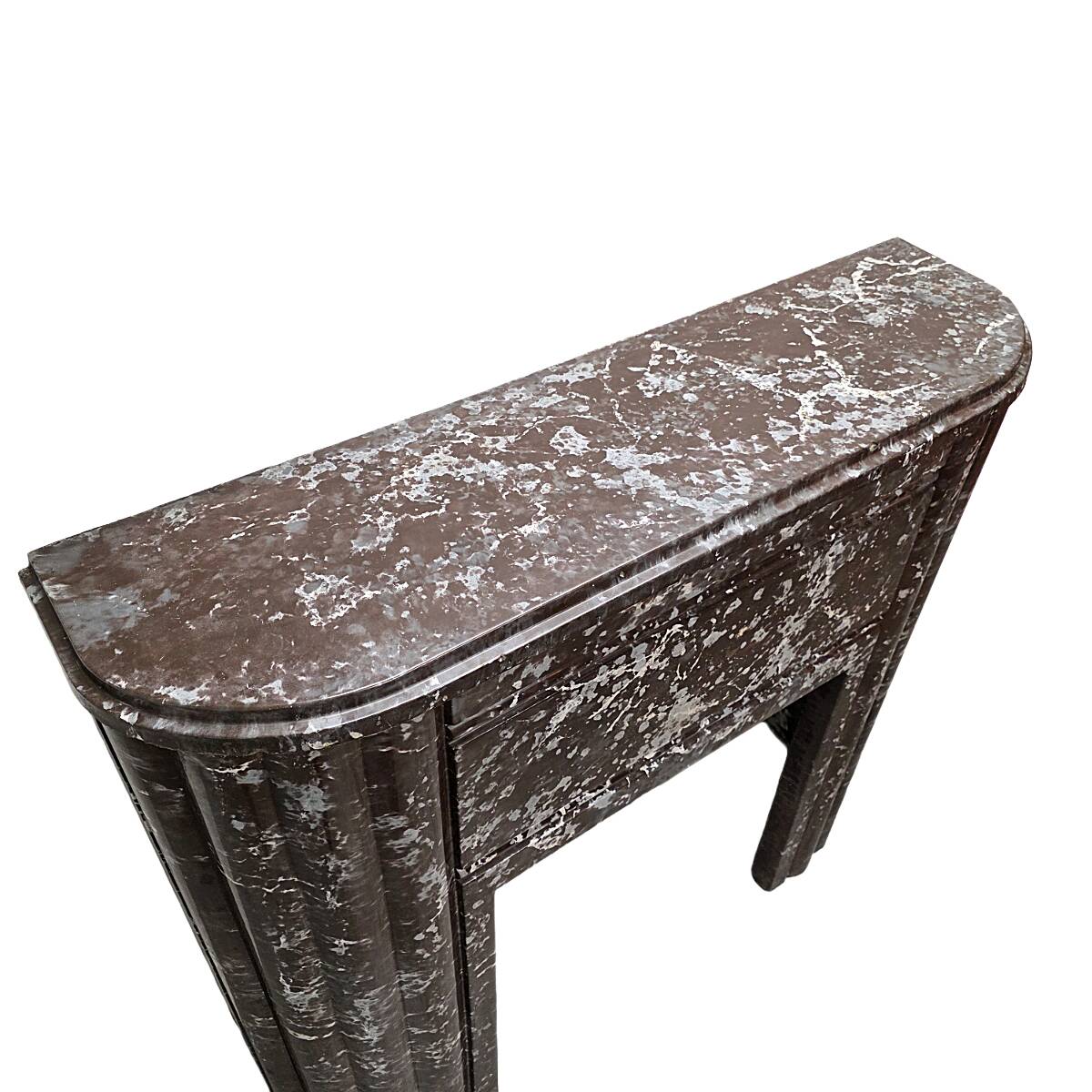 French Art Deco Faux Marble Mantelpiece, from the 1920/30s