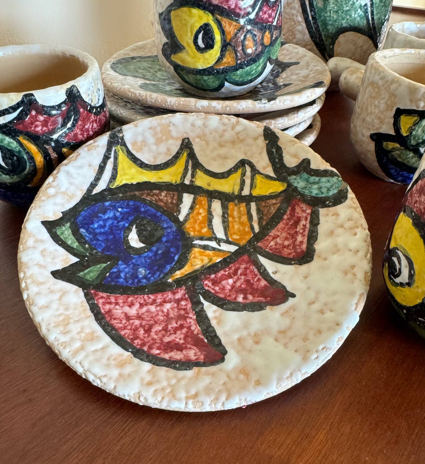 60s ceramic coffee set
