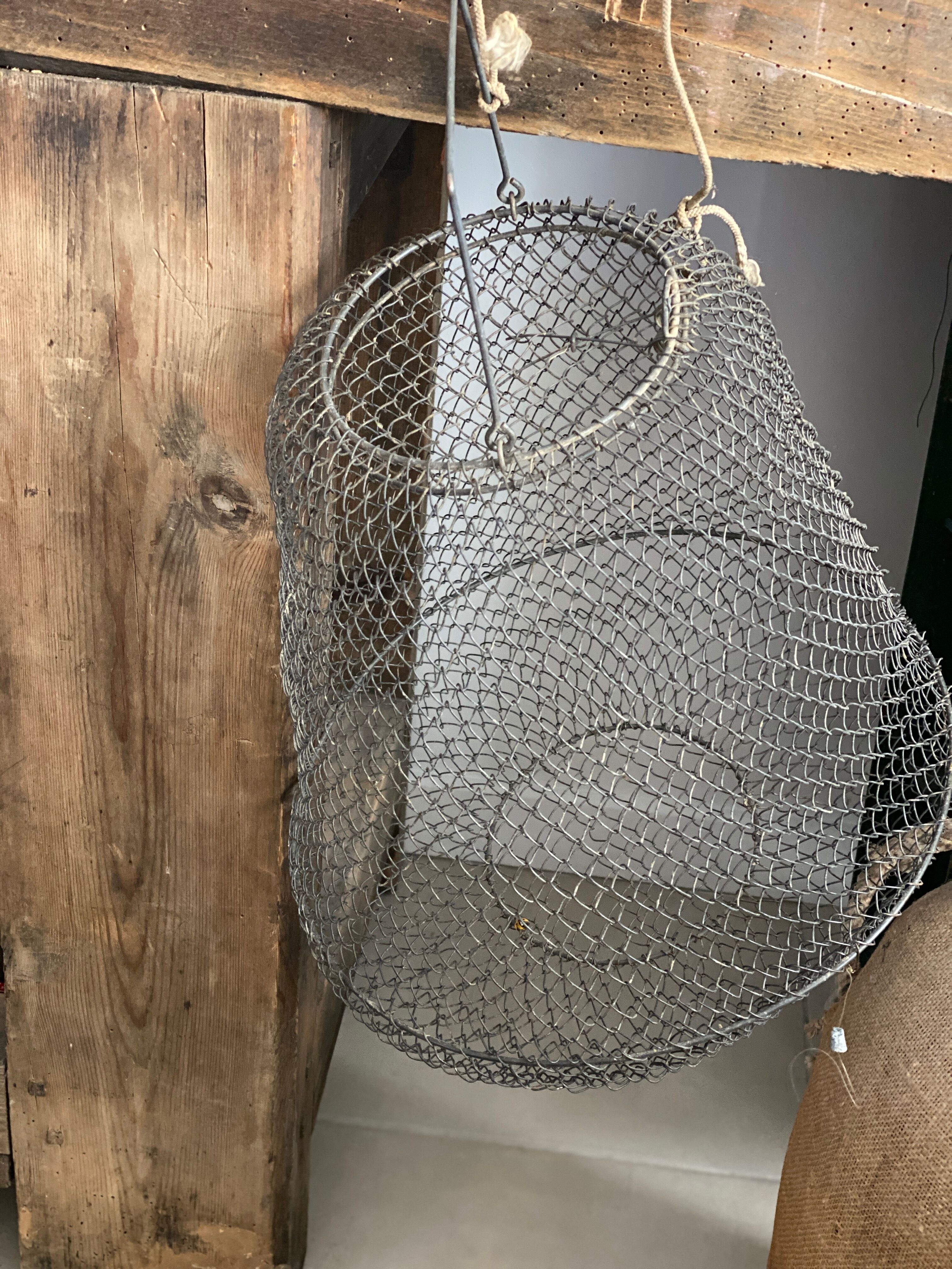 Old vintage fish basket