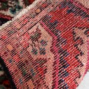 Vintage persian carpet hamadan handmade 35cm x 53cm 1970s