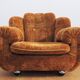 Velvet armchairs and sofa, 1970s, set of 3