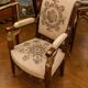Fauteuil époque Empire en acajou à têtes d'égyptiennes, début XIXe siècle
