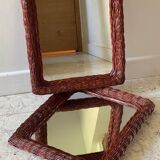 Pair of VINTAGE Rattan MIRRORS