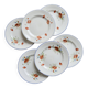 6 assiettes plates anciennes faience Salins - Modèle coquelicot