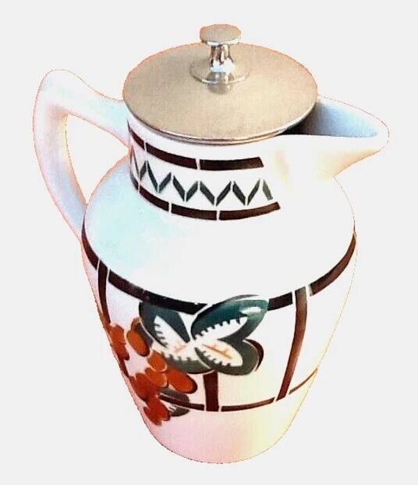 Théière, tisanière Art Déco avec infuseur en métal, années 1930