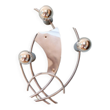 Vintage chrome metal wall light, 70s