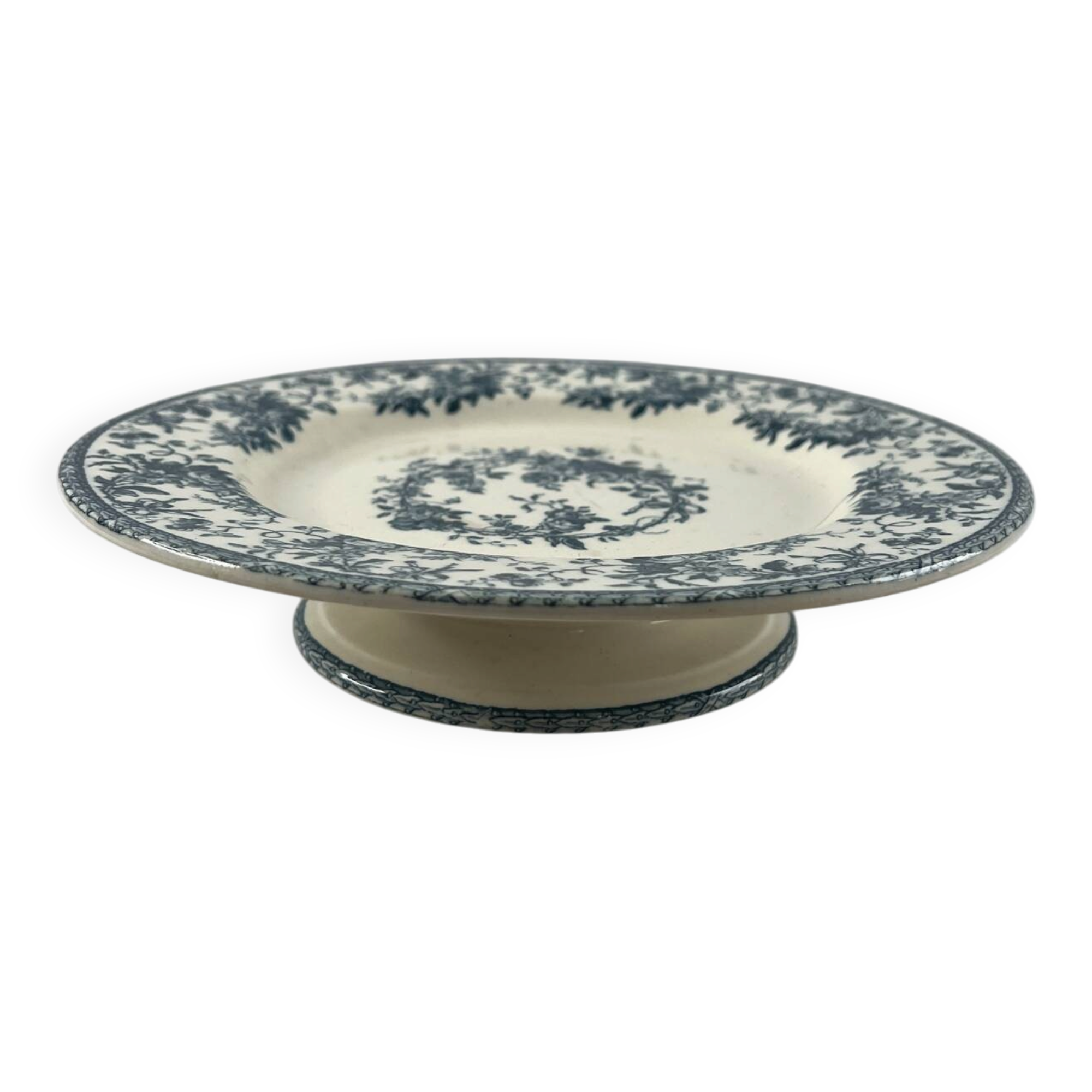 Ironstone gien 1875 bouquet of roses collection - compote dish
