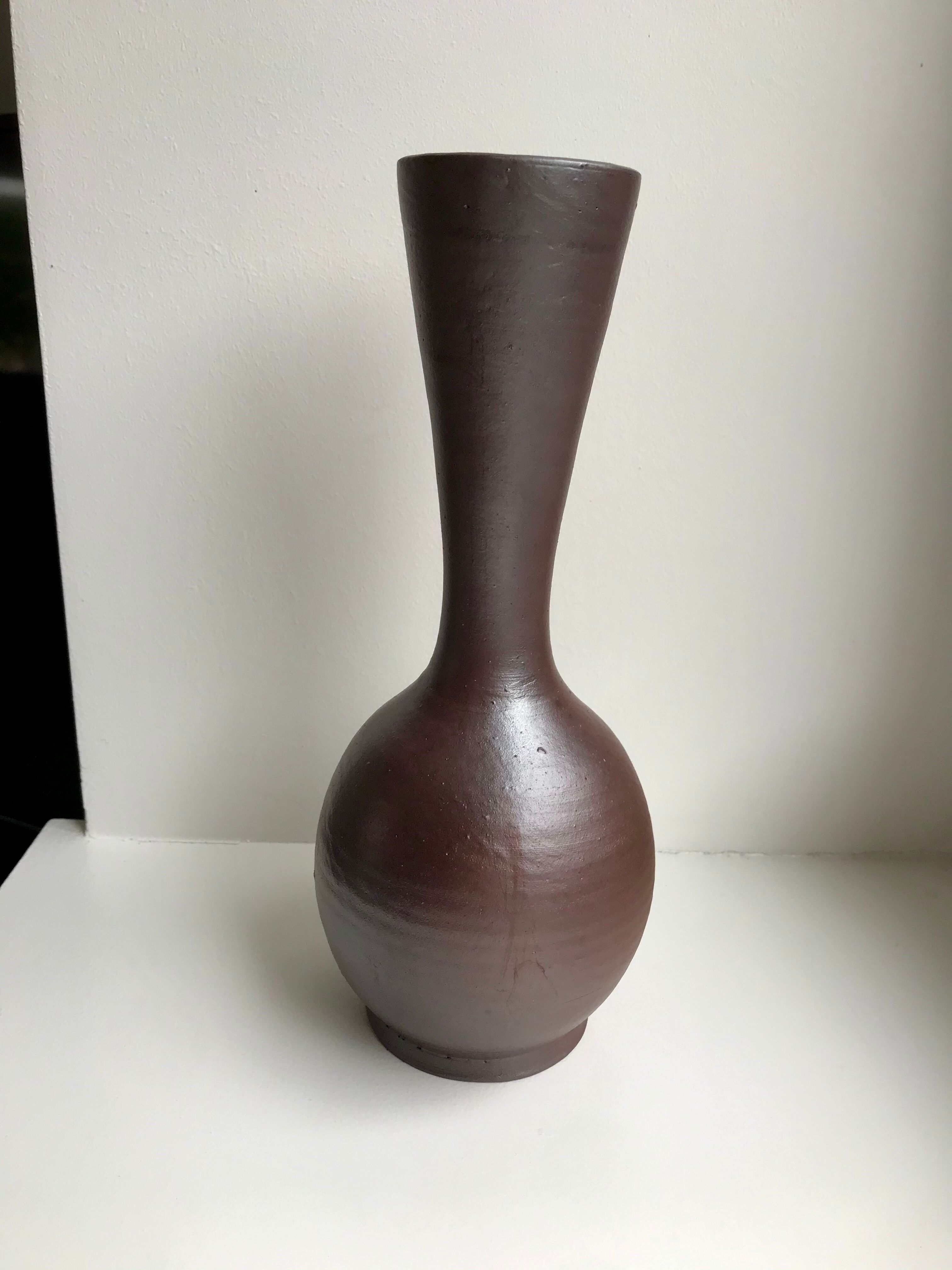 Handcrafted stoneware vase 70s
