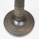 Large silver plated copper candlestick, France ca. 1900