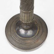 Large silver plated copper candlestick, France ca. 1900
