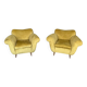 Couple de fauteuils 1920 avec un pouf. Bon état
