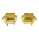 Couple de fauteuils 1920 avec un pouf. Bon état
