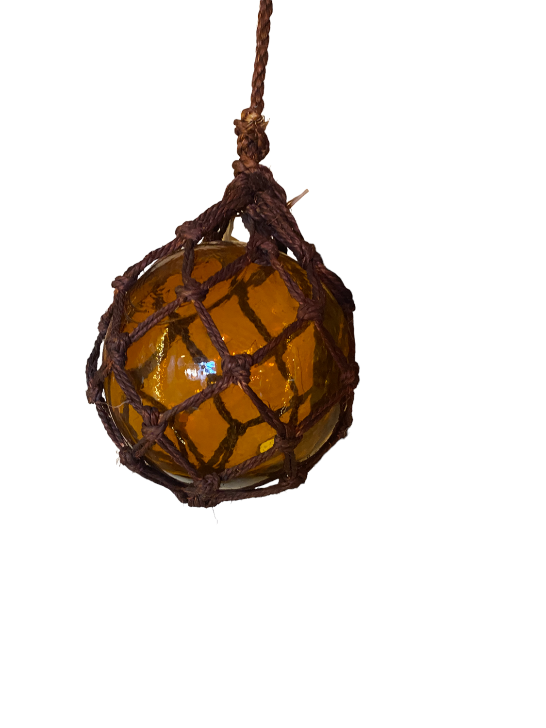 Amber blown glass float