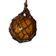 Amber blown glass float