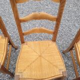 6 Louis XV style oak chairs