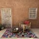 Colorful Boucherouite Moroccan rug - 141 x 240 cm