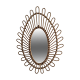 Rattan sun mirror