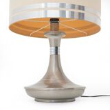 Metal table lamp with fabric shade, 1970s