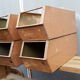 Set of 4 industrial metal lockers