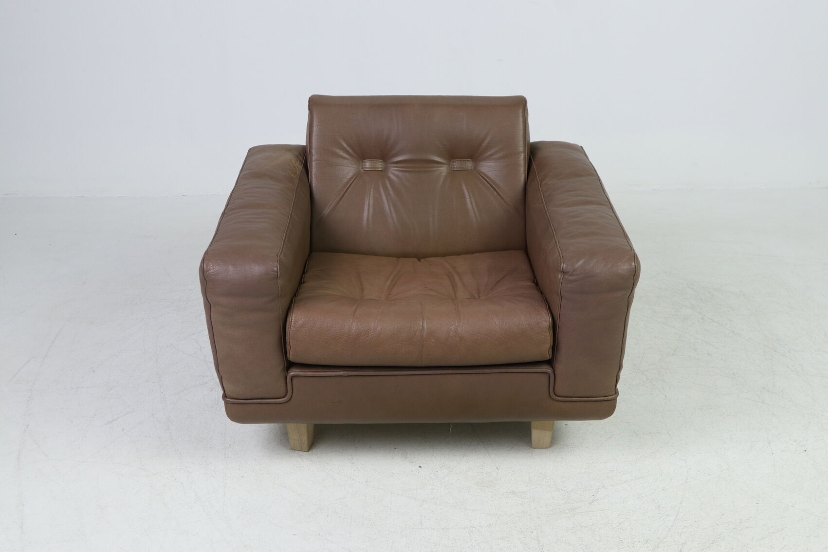 Vintage armchair Søren Nissen and Ebbe Gehl in brown leather