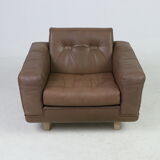 Vintage armchair Søren Nissen and Ebbe Gehl in brown leather