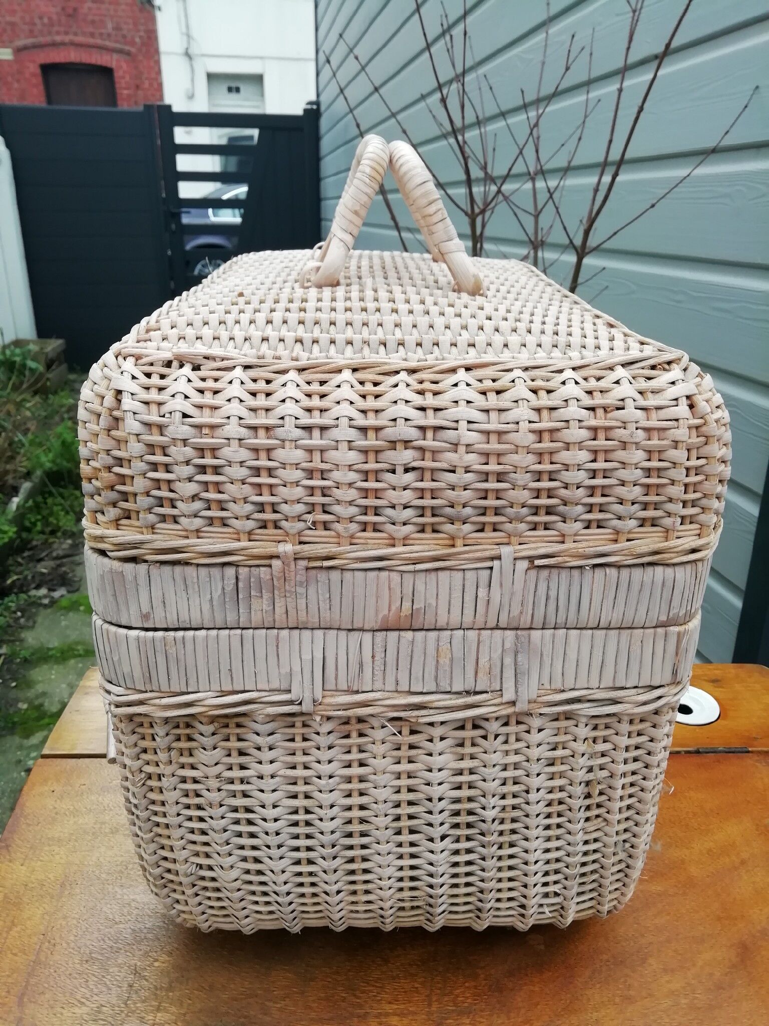 Old suitcase Wicker