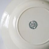 Set of 6 deep plates in Terre de Fer, Salins model "Cambacéres" 19th century