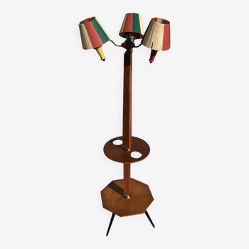 Vintage 3-light shelf floor lamp from the 1950s