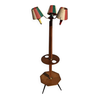 Lampadaire tablette 3 feux vintage années 50