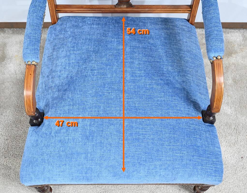 Small Rosewood Armchair, Restoration Period – Early 19th Century