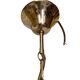 Vintage Bamboo Pendant Lamp With Decorative Glass From The 70s