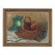 Original Swedish Oil on Canvas “Vegetable Basket” – G Wald Vintage