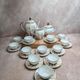 Art Deco coffee service Limoges Unique signed Pailles – 27 pieces in iridescent porcelain