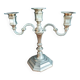 Triple patinated chrome metal candle holder dpc 1123310