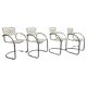 Tubular steel dining chairs