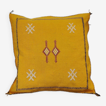Berber yellow Sabra cushion in cactus silk