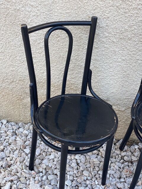 Set of wooden bistro chairs