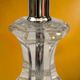Vintage lamp base in faceted lucite/plexiglass and chrome metal - Hollywood Regency style 1970s