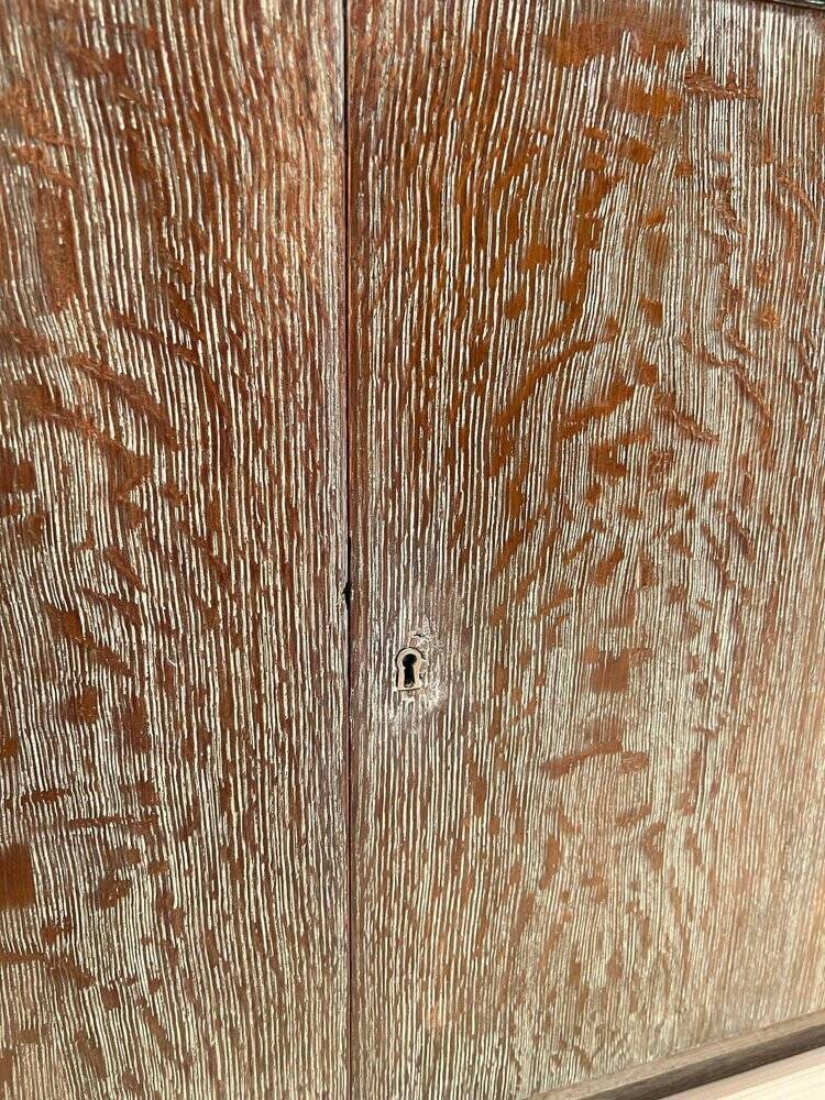 Art Deco Office Cabinet in Limed Oak from De Coene, 1935