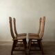 Brutalist Oak Dining Chairs Sculptural Backs by De Puydt, 1960s, Set of 4