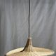 Small suspension, rattan luminaire in hat shape D:60cm