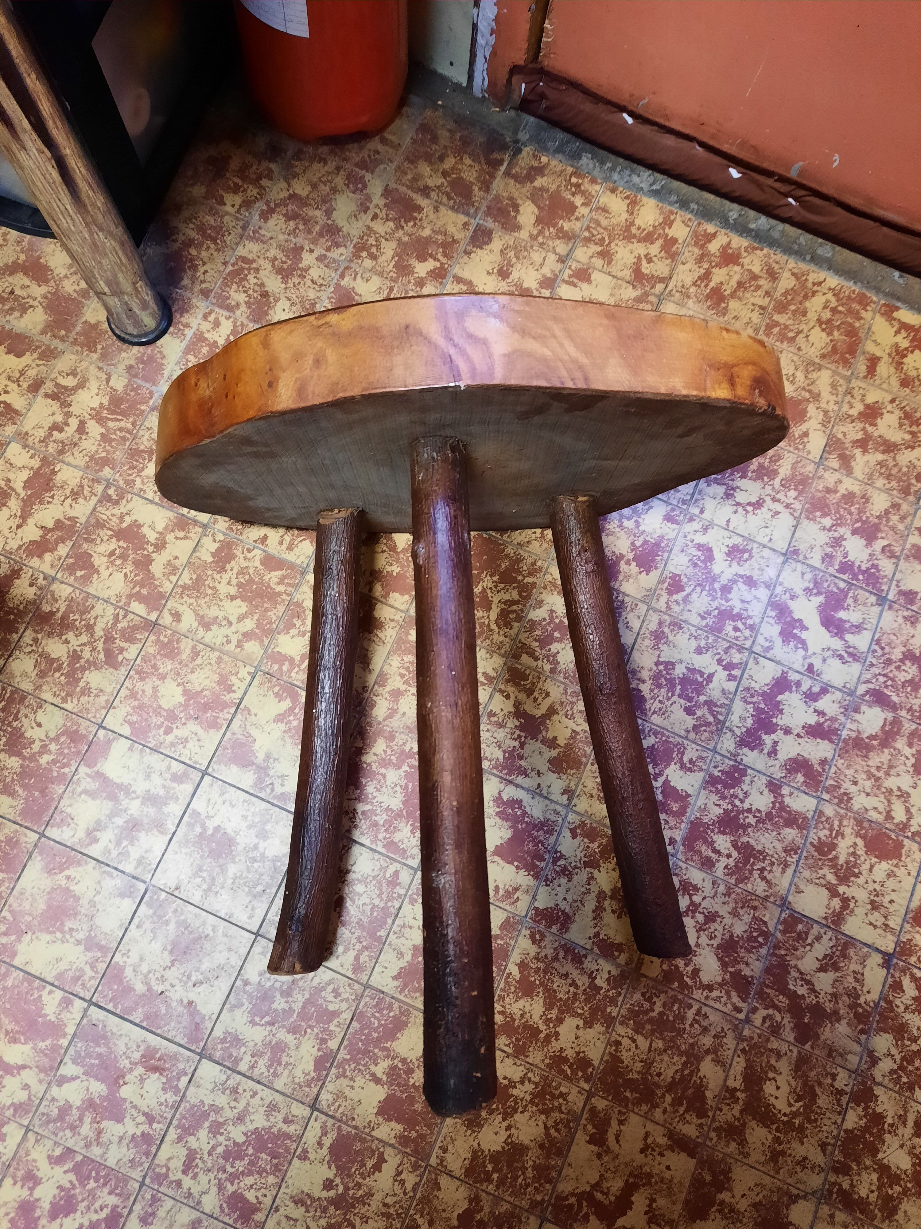 Tree trunk coffee table